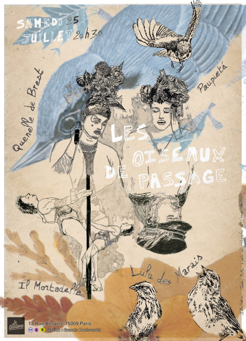Affiche du prochain Cabaret Des Oiseaux De Passage