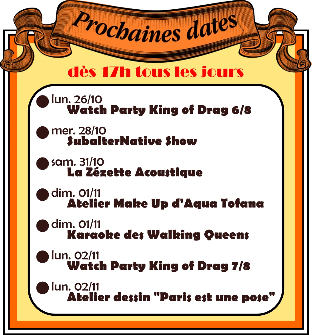 Prochaines dates de la semaine (le détail est dans le programme du mois)