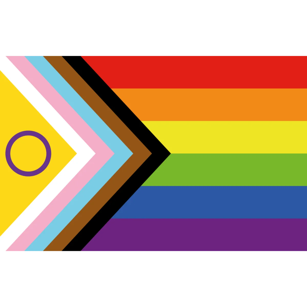 Drapeau des fiertés inclusif